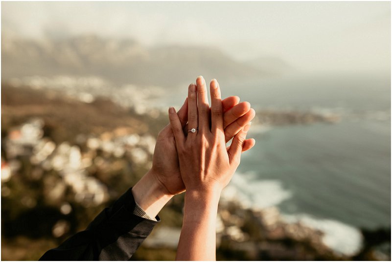 engagement photoshoot on lions head